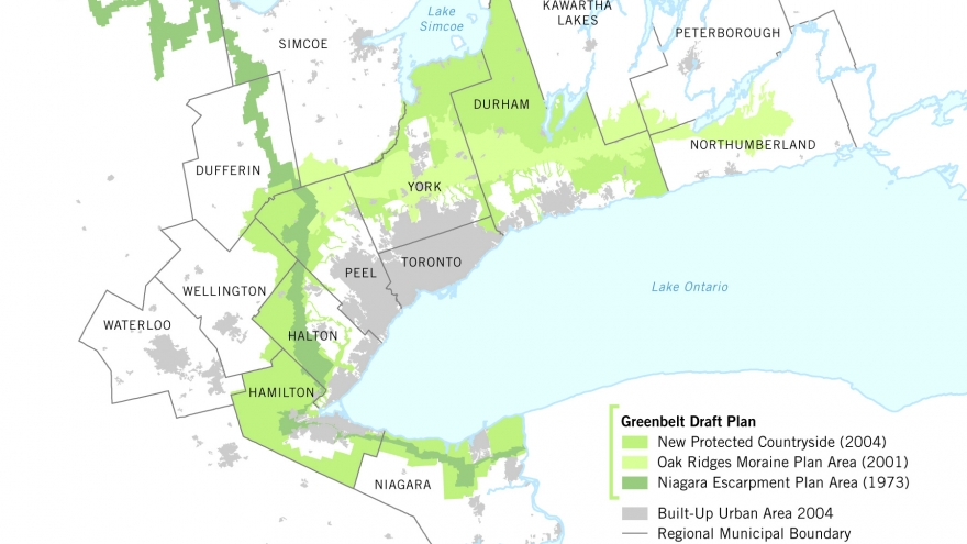 Components of the Greenbelt in the Toronto Metropolitan Region