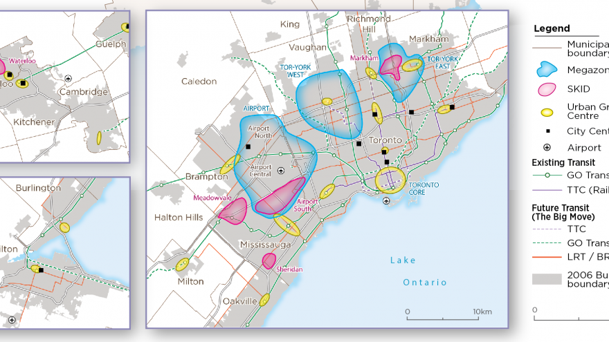 Map 12 Spatial Economic Structure of the GGH and the Big Move